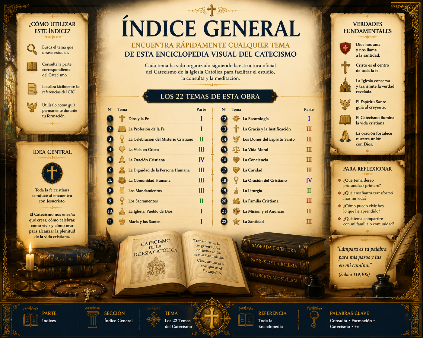 Índice General, todo el Catecismo en orden para consultar siempre